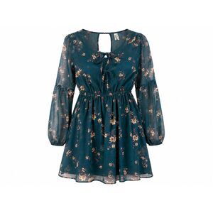 Mudd Women’s Medium Teal Floral Sheer Tunic Top Cami 2 Piece Boho